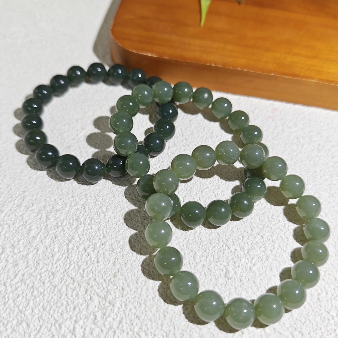天然和田玉 带糖卡10玉手串多样性发货 拍一发一 H701