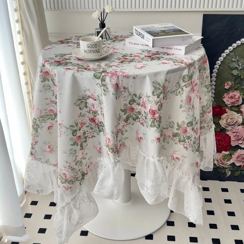 韩式洛可可小清新家居餐桌布客厅茶几台布柜子盖巾野餐布方形桌布