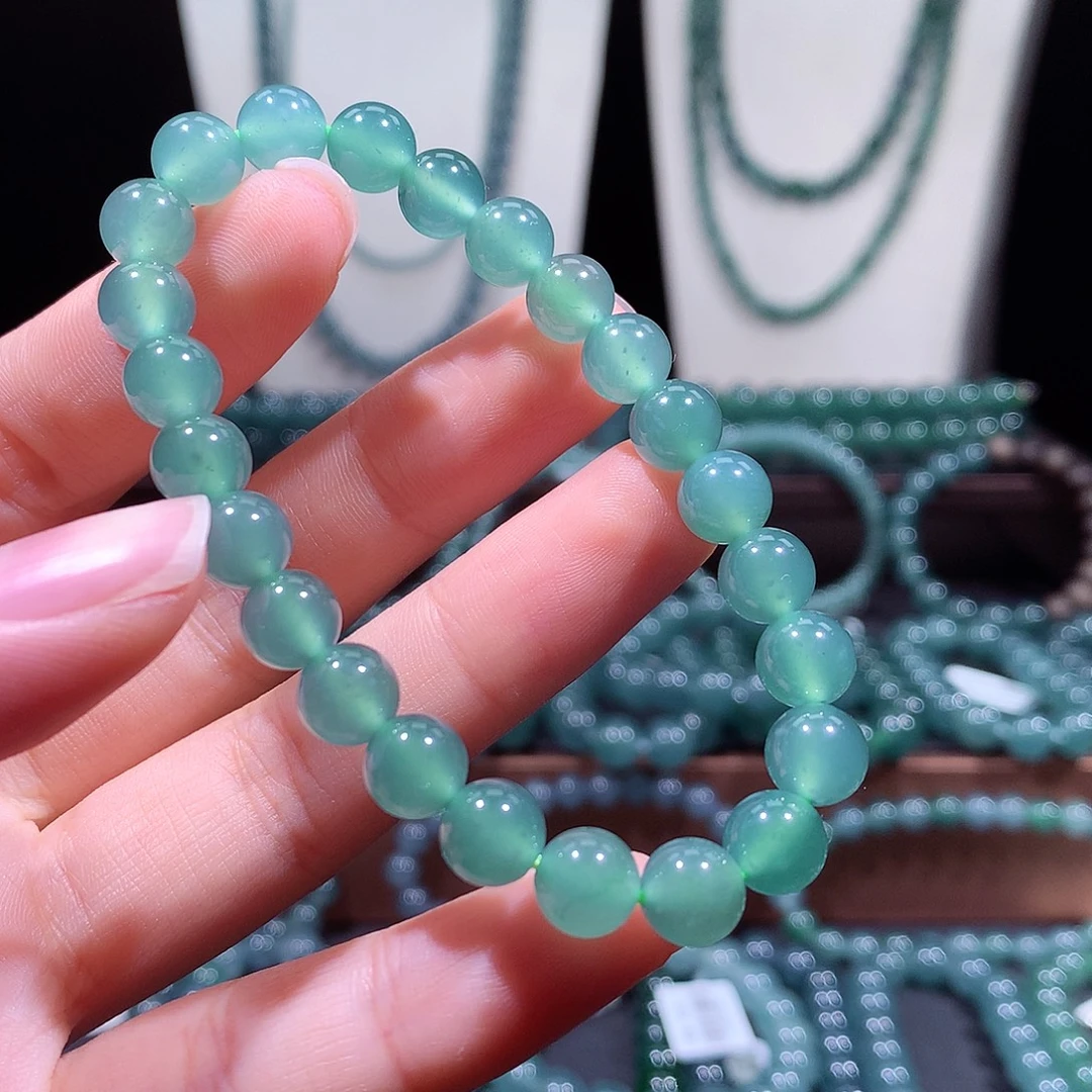 翡翠未镶嵌手链天然a货翡翠手串8