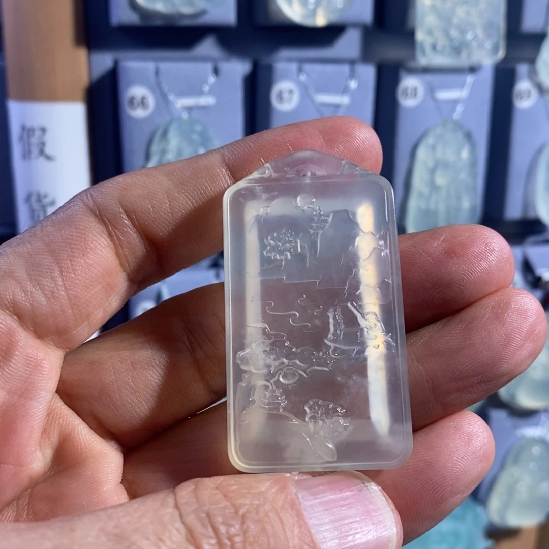 未镶嵌岫玉吊坠吊坠