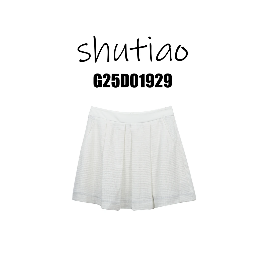 【SHUTIAO】2025夏季：新款小众设计款短裙G25D01929