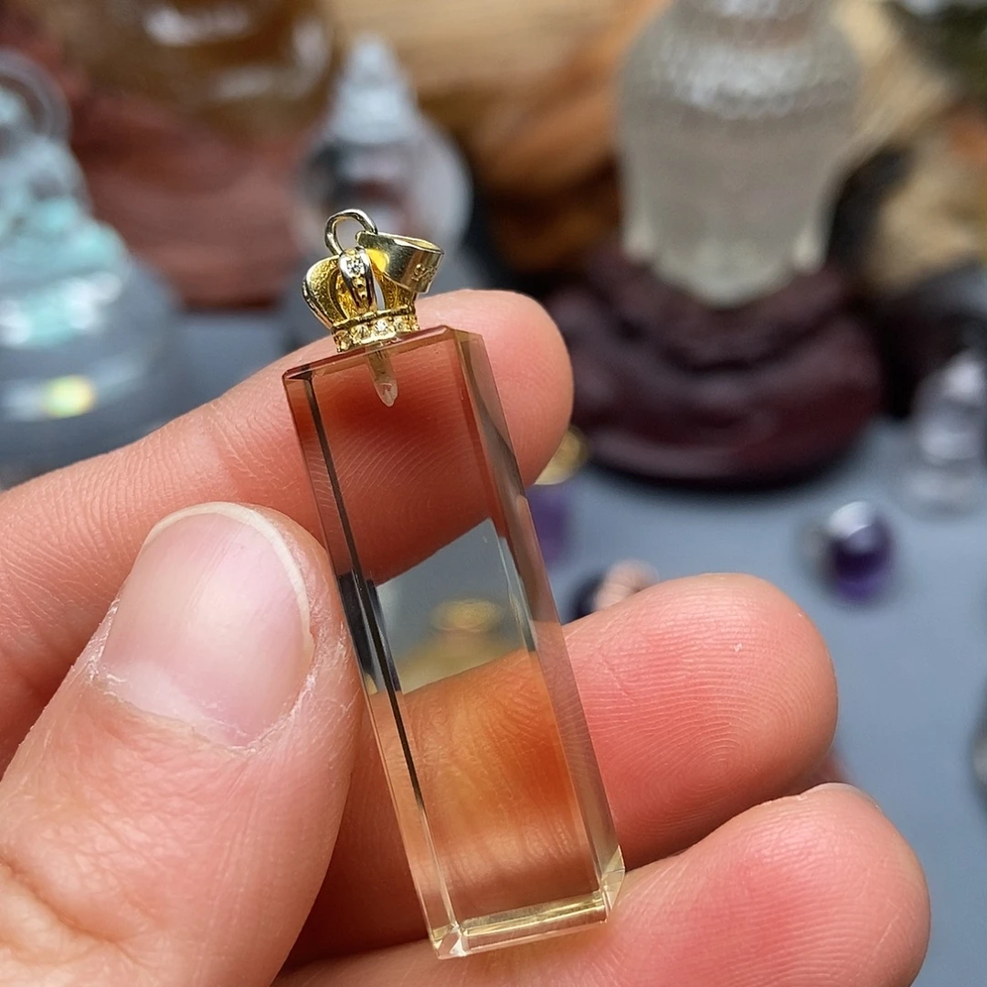 水晶银S925镶嵌颈饰吊坠