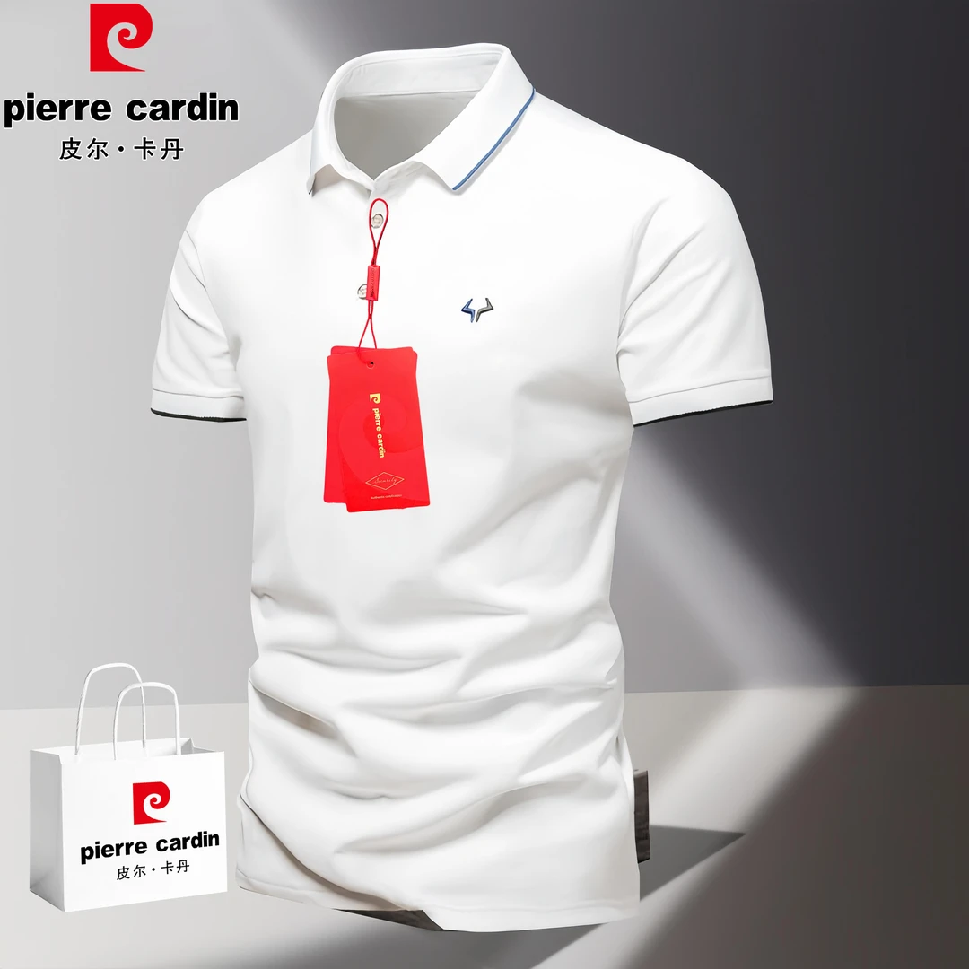 皮尔卡丹正品商务休闲翻领t恤男士夏季短袖青年ins潮流时尚POLO衫