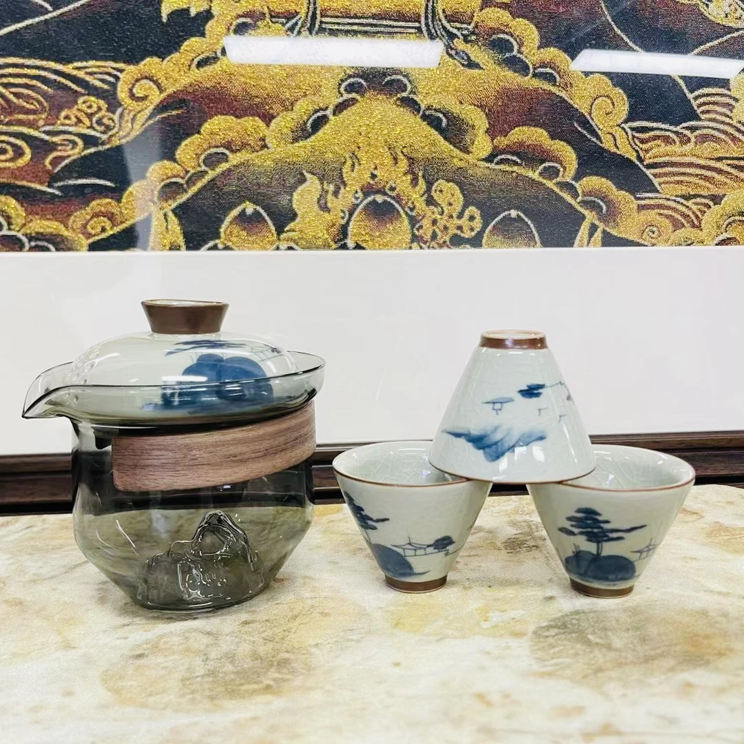 【闪购链接】大好河山玻璃 一壶三杯73 （松树） 是