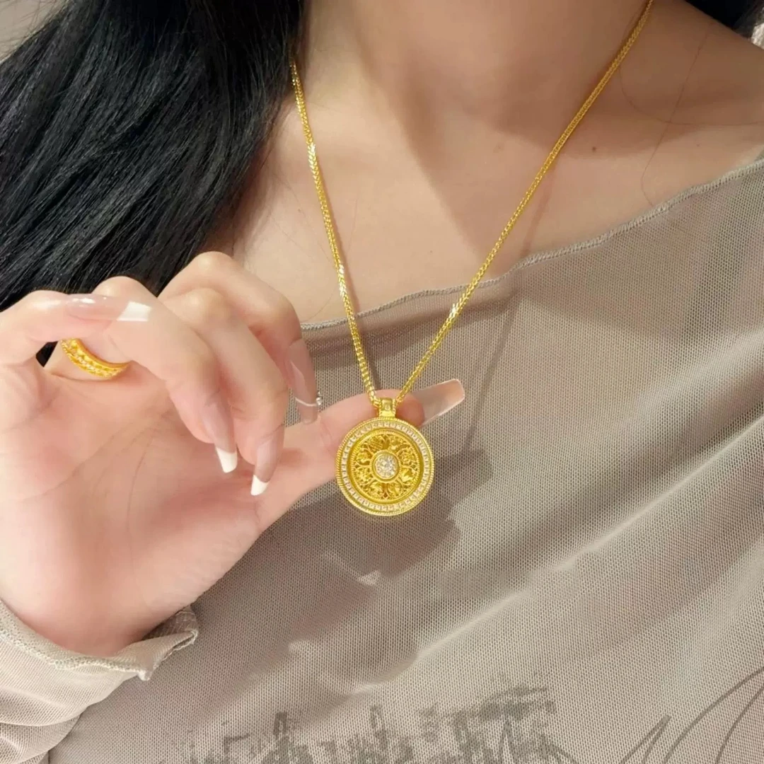 满镶八宝罗盘项链 链条款&绳子款