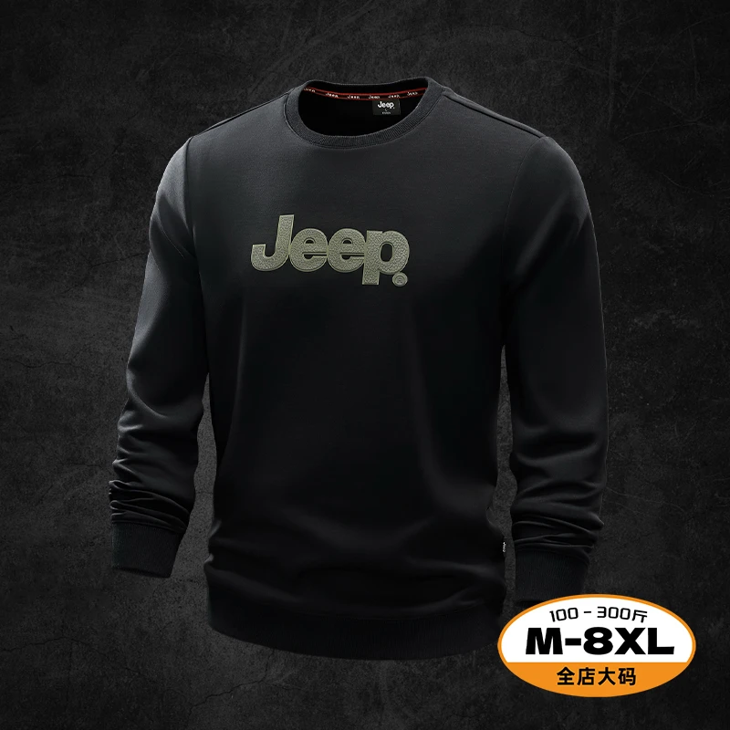 Jeep吉普专柜正品男士宽松春秋踏青长袖卫衣运动休闲风