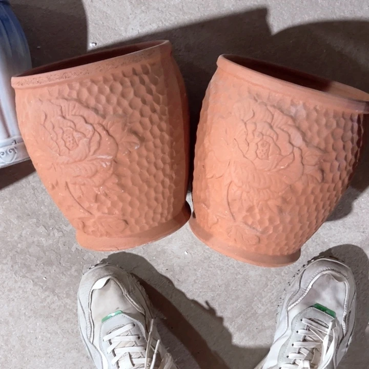 紫砂花盆口径19高度22两只正品