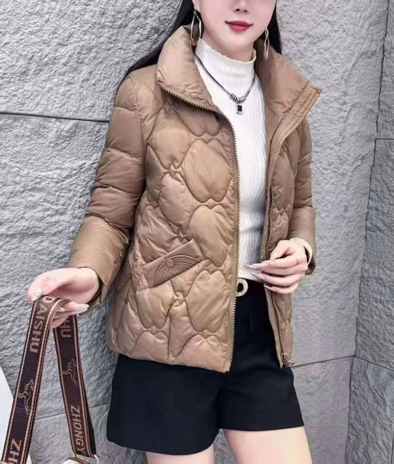 7881冬季轻薄棉衣立领拉链百搭短款外套长度62公分