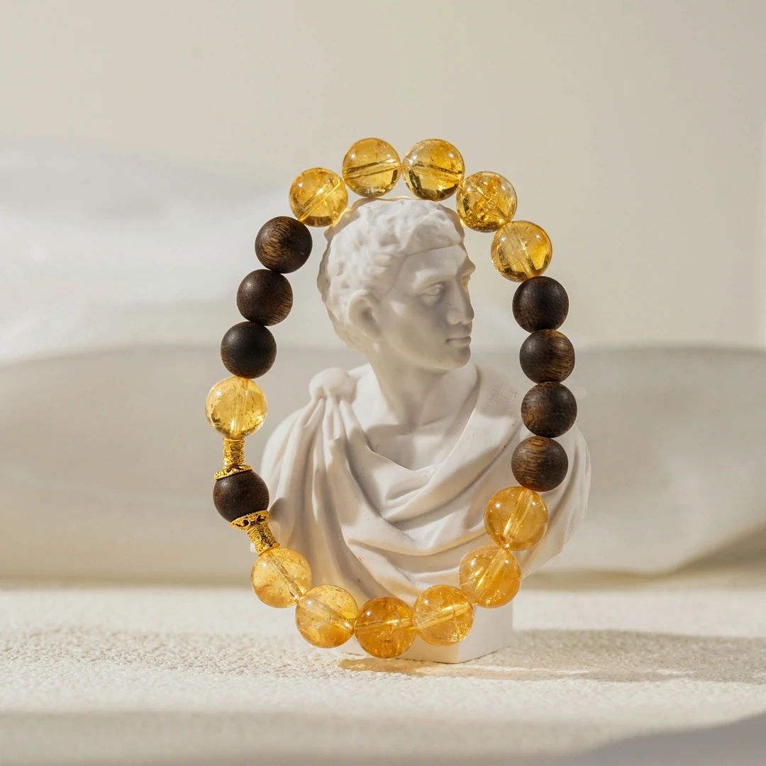 【大富翁】沉香水晶手串（天然珠宝多样性发其一）