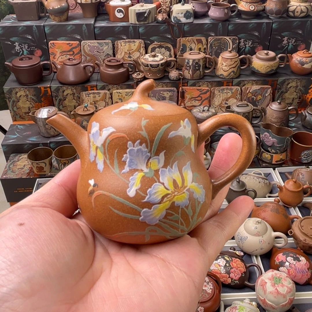 茶壶紫砂115cc葫芦段泥