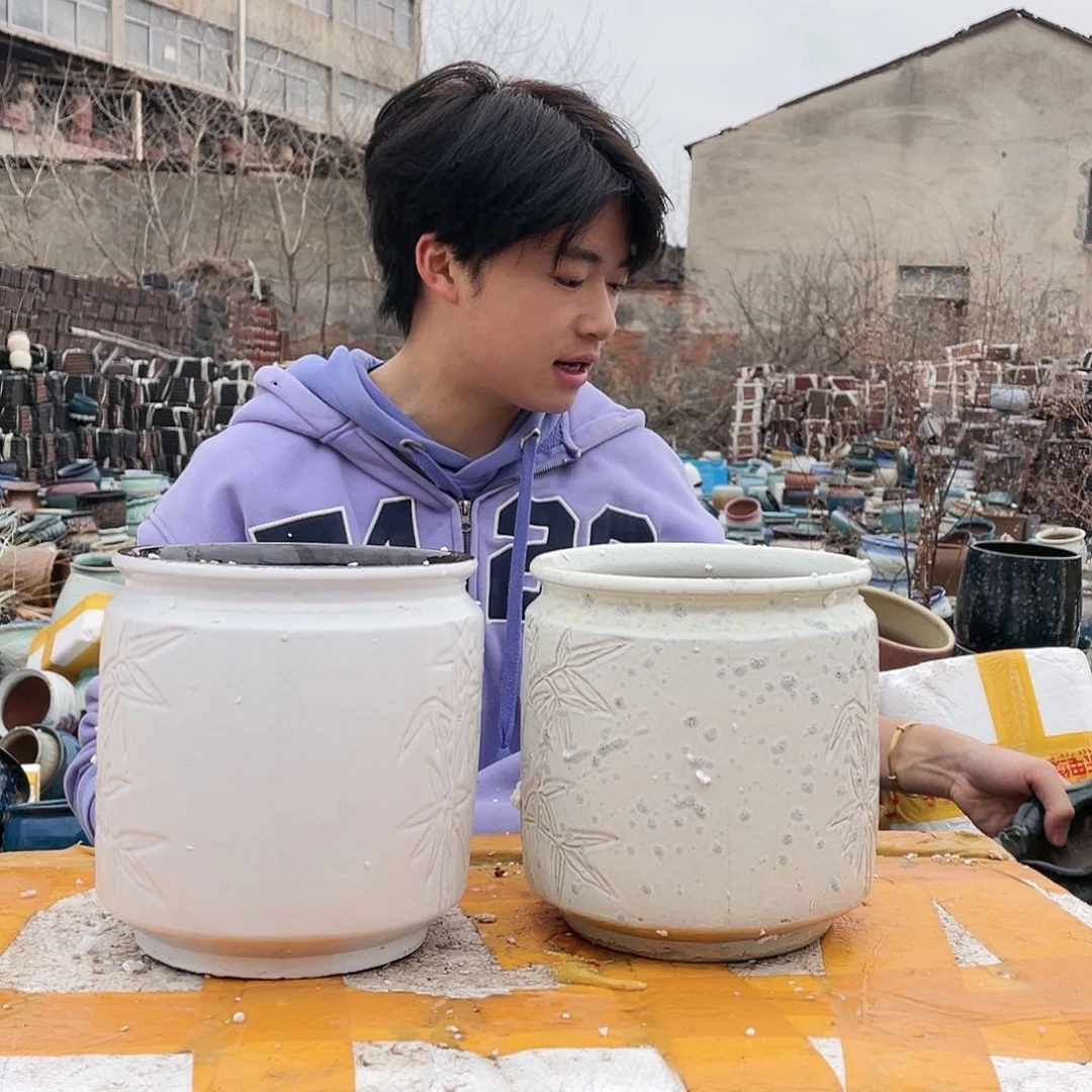 无铅玻璃宜兴紫砂花盆