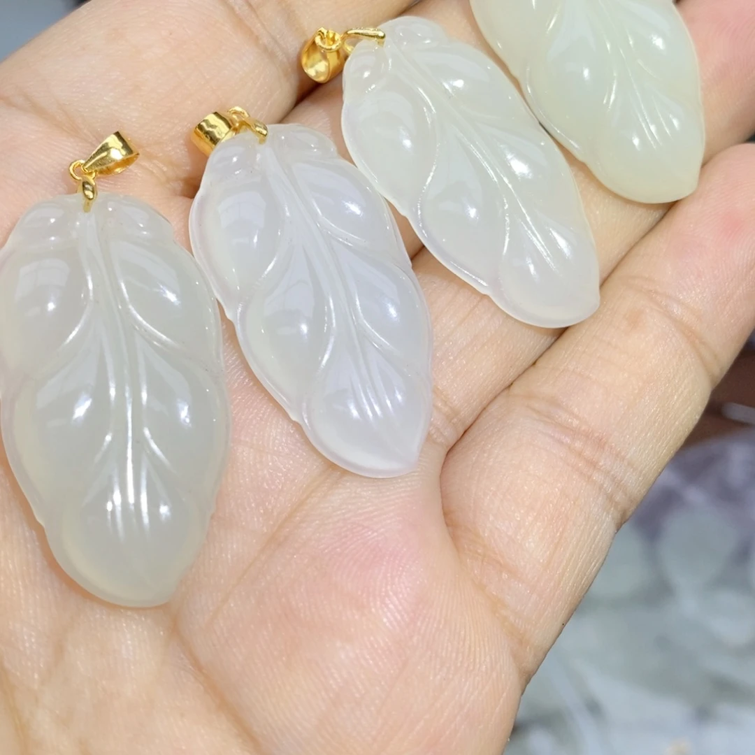 和田玉银S925镶嵌吊坠(不含链)