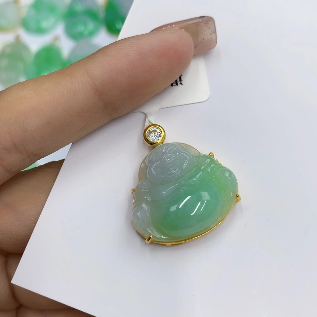 翡翠银S925镶嵌颈饰翡翠