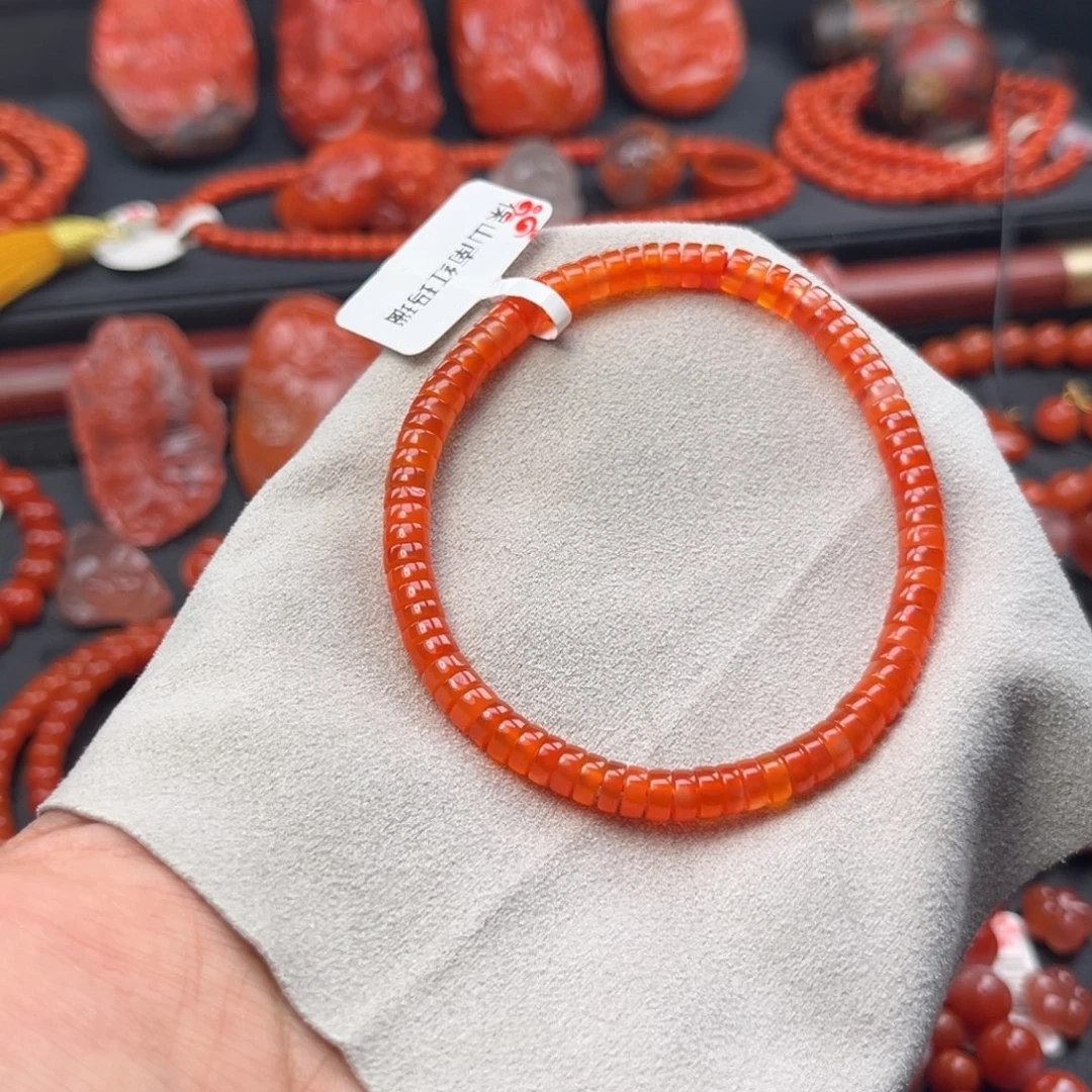 南红玛瑙未镶嵌手链