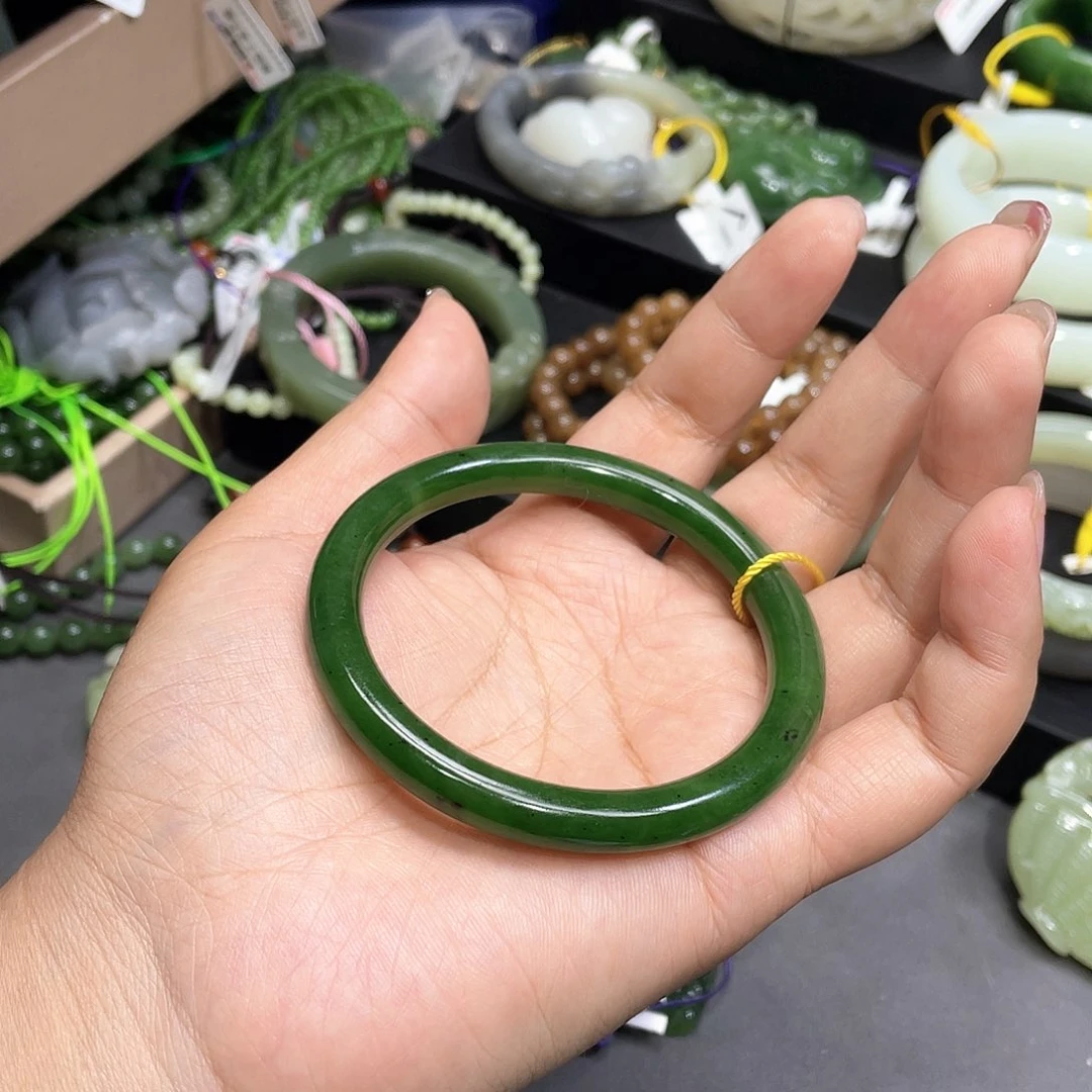 和田玉手镯58圈口46未镶嵌