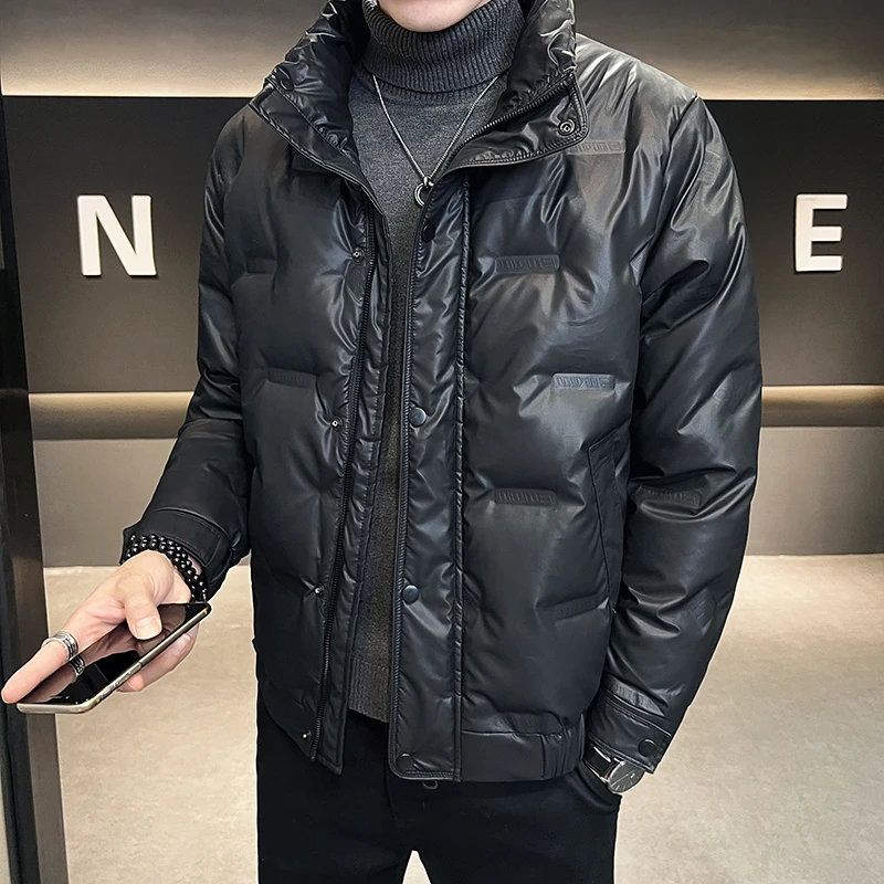 男士帅气韩版潮流短款立领保暖时尚修身百搭三防羽绒服