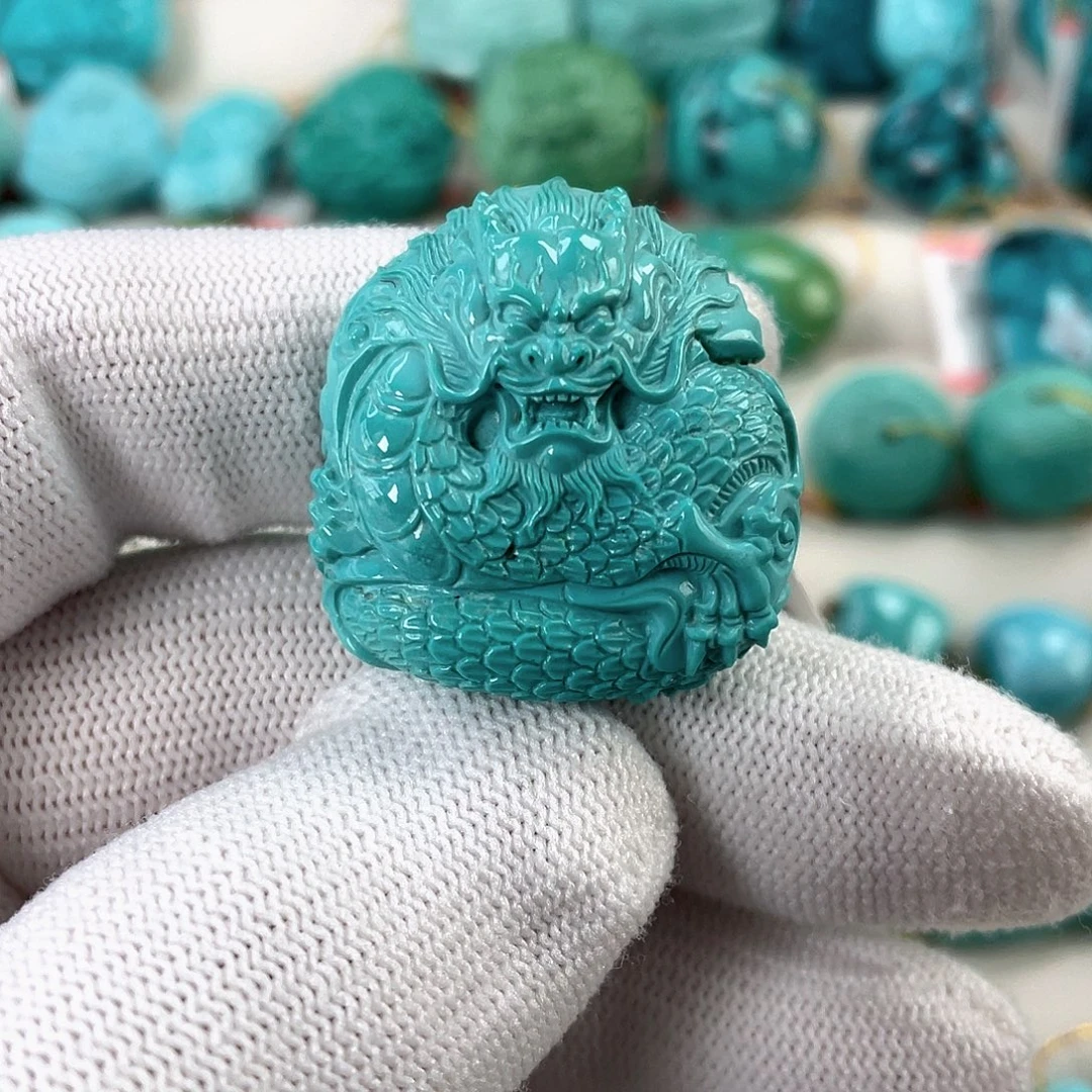 绿松石未镶嵌挂件