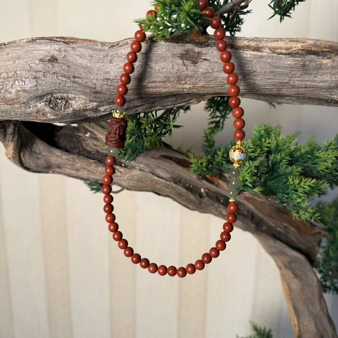 红麝香6mm扎基双圈手链hx0105zt5683