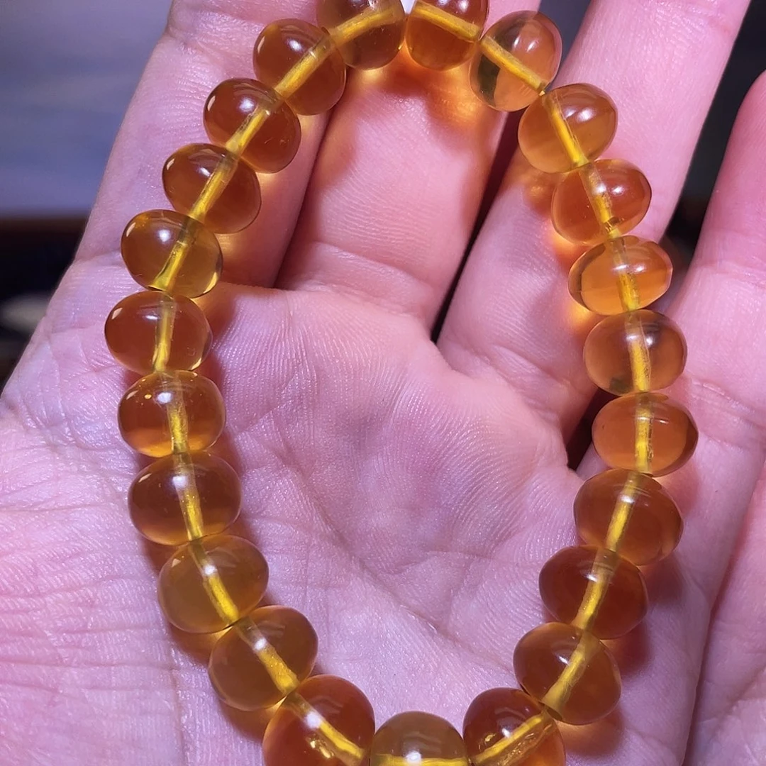 琥珀未镶嵌裸石10+抚顺琥珀金珀手串