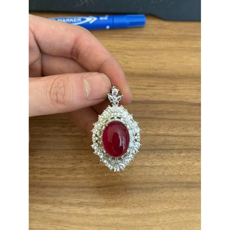 阿鲁沙-典藏轻奢培育红宝石-精工合金吊坠918