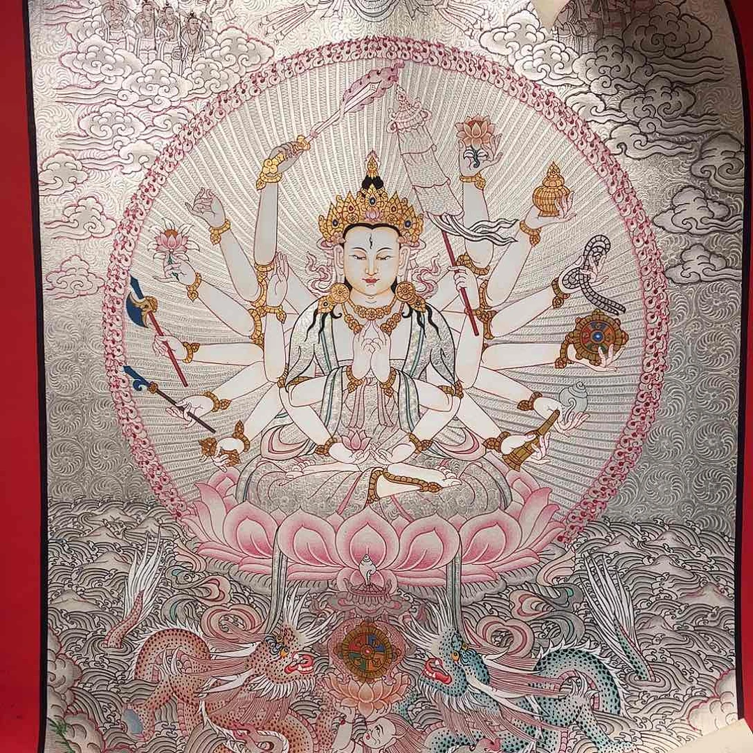 ****富装裱画尼泊尔手绘唐卡画芯