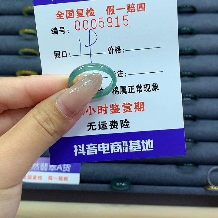 翡翠戒指未镶嵌    5915