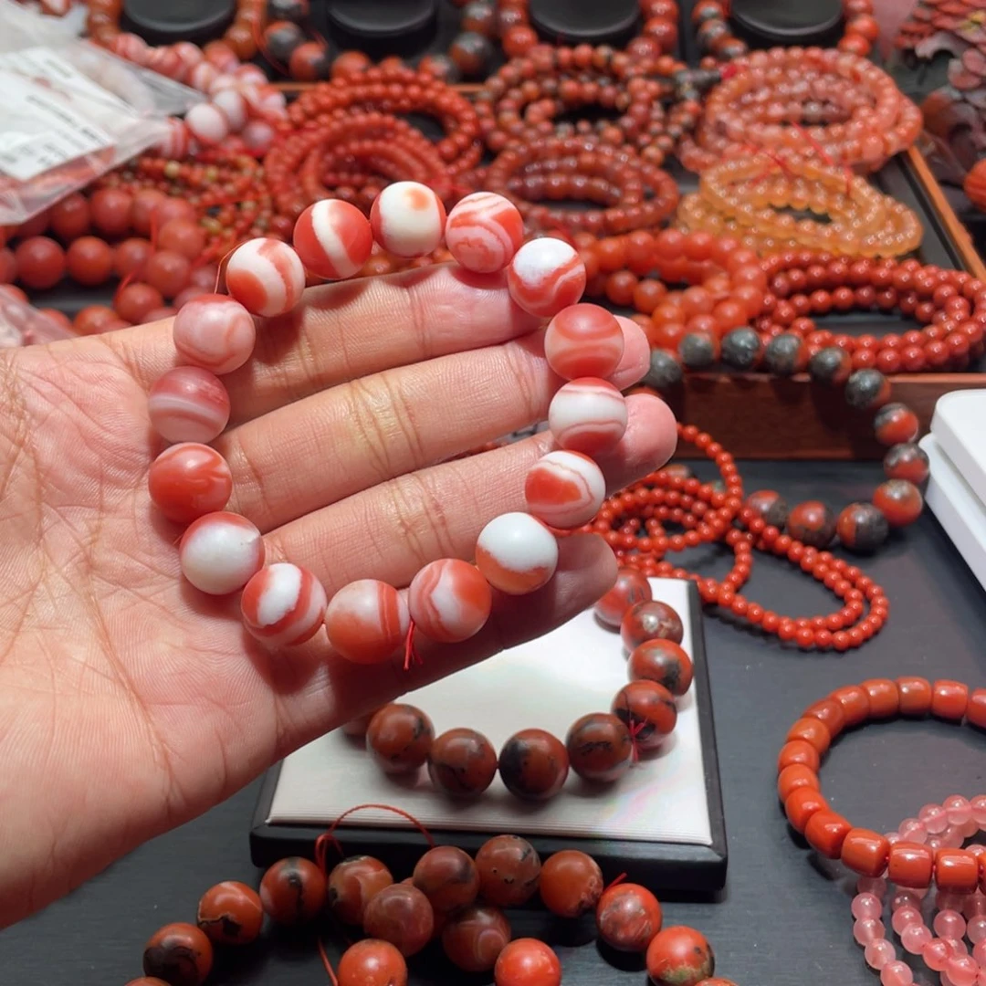 南红玛瑙手链未镶嵌