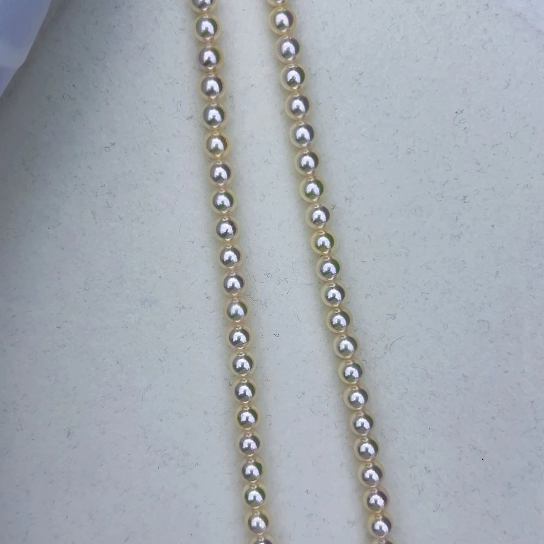 海水珍珠海水akoya羽皇金满珠链5-6mm未镶嵌