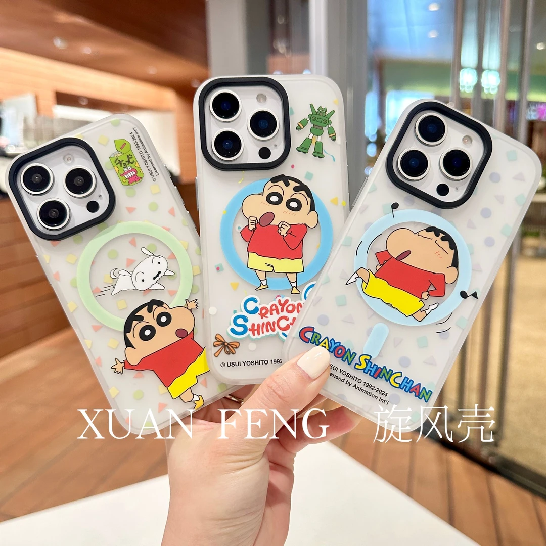 magsafe联名蜡笔小新适用苹果16promax/15promaxmate70防摔手机壳