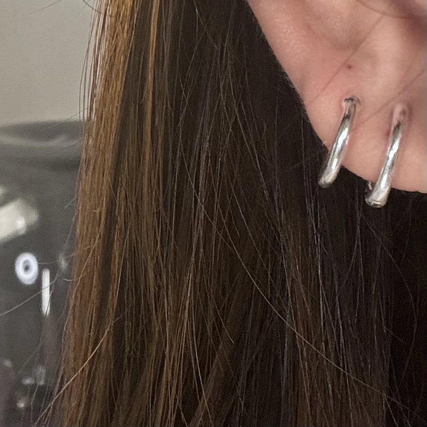 925银耳饰 韩国 通体s925银 双层耳环