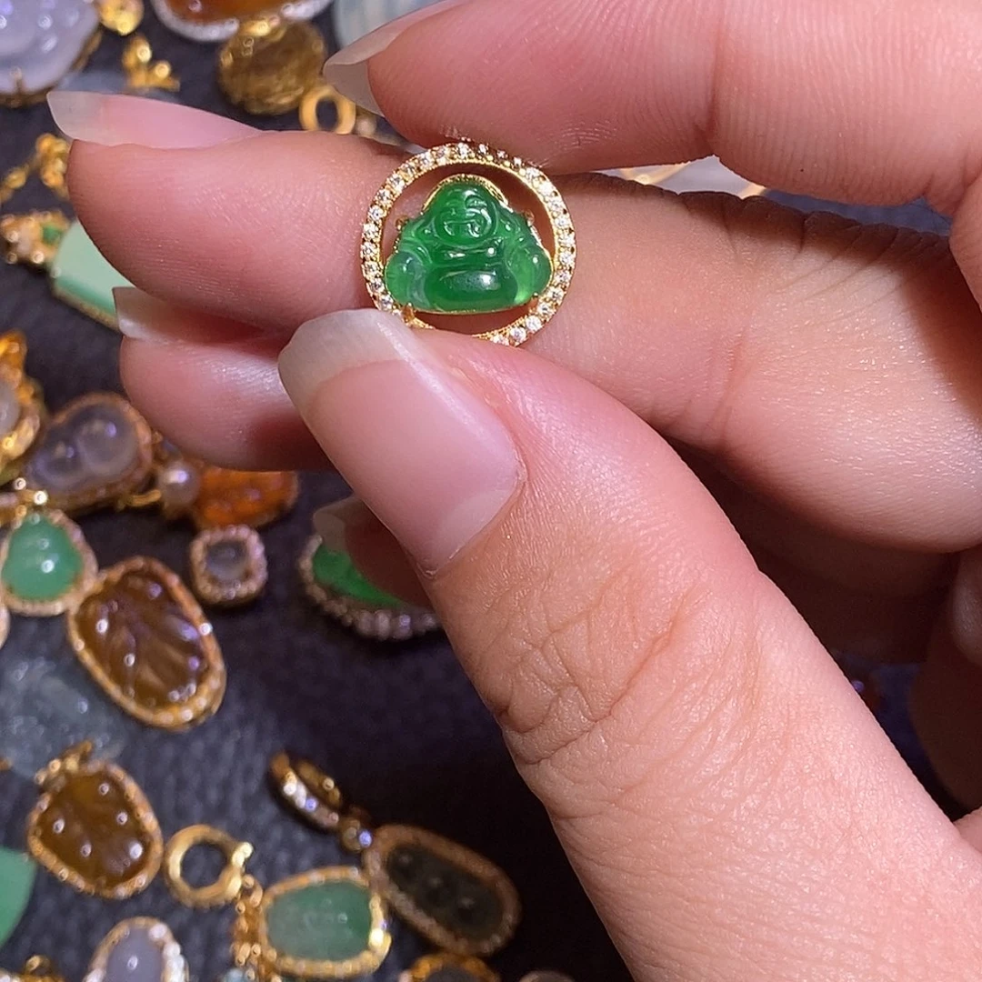 翡翠银S925镶嵌颈饰