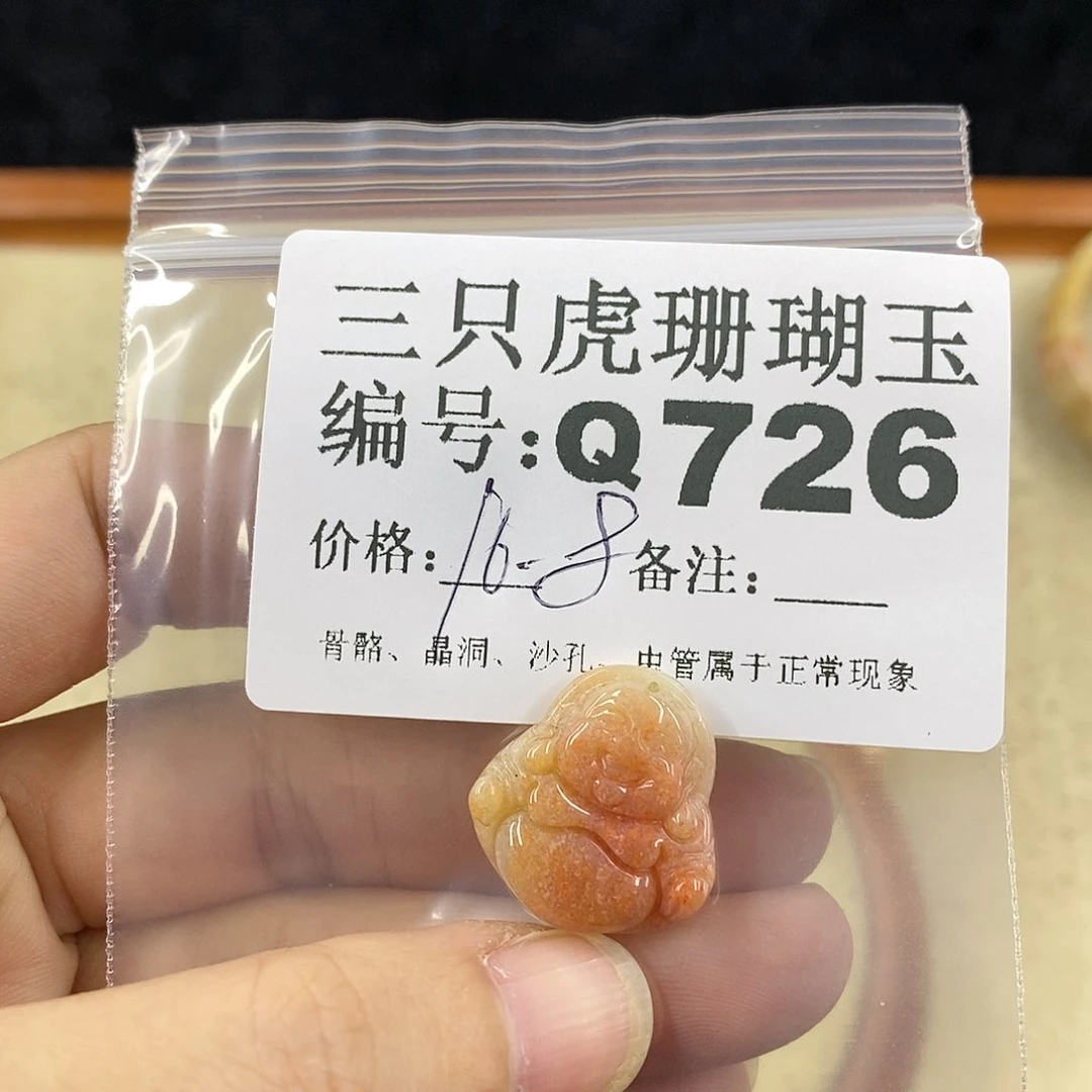 硅化珊瑚（珊瑚玉）1未镶嵌小**～