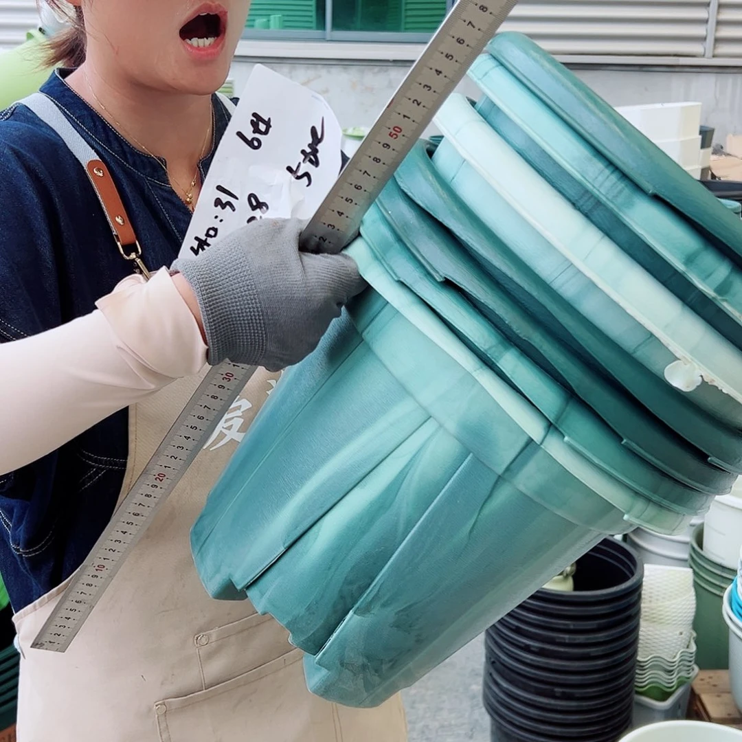 瑕疵青山盆6#墨绿色7个无托
