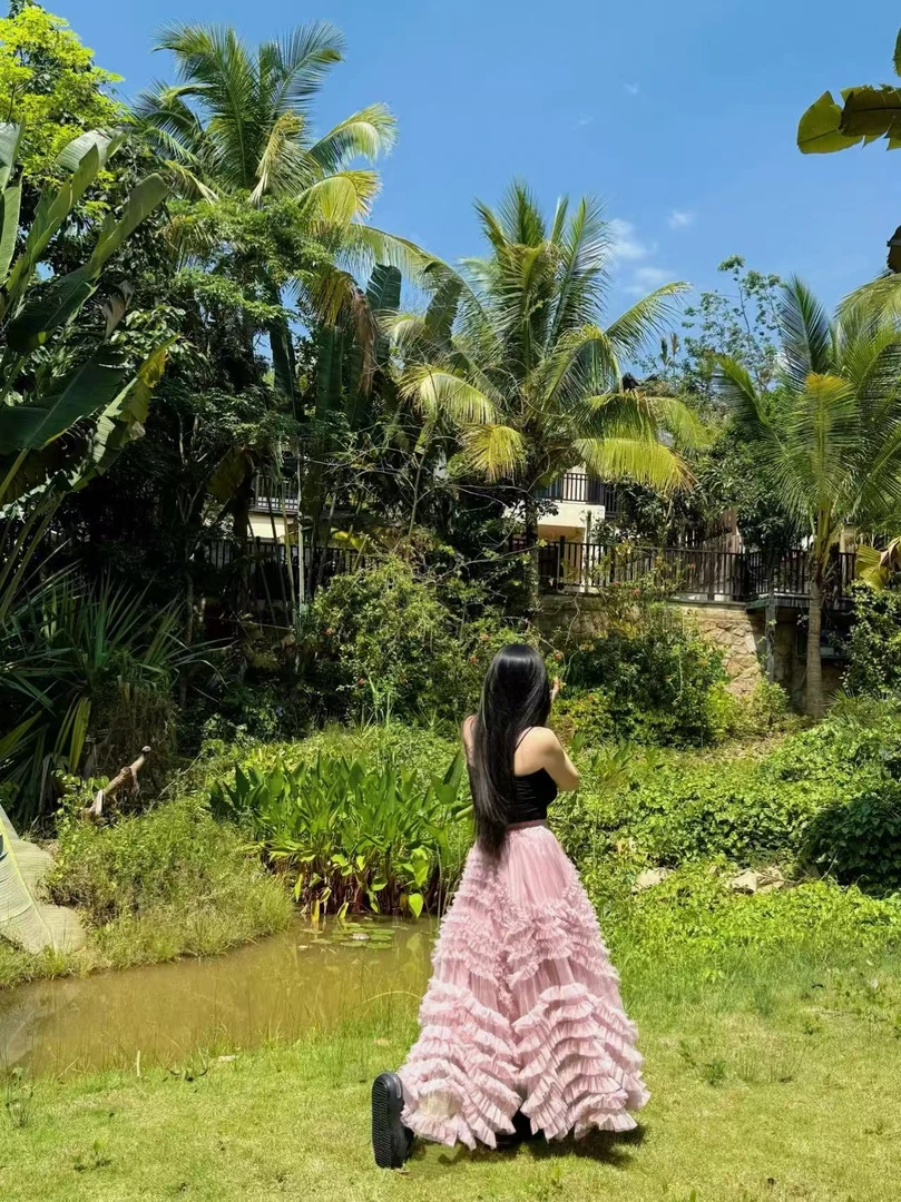 《大韩韩推荐》重工两色半身裙大码女装夏季微胖穿搭显瘦高腰气质裙