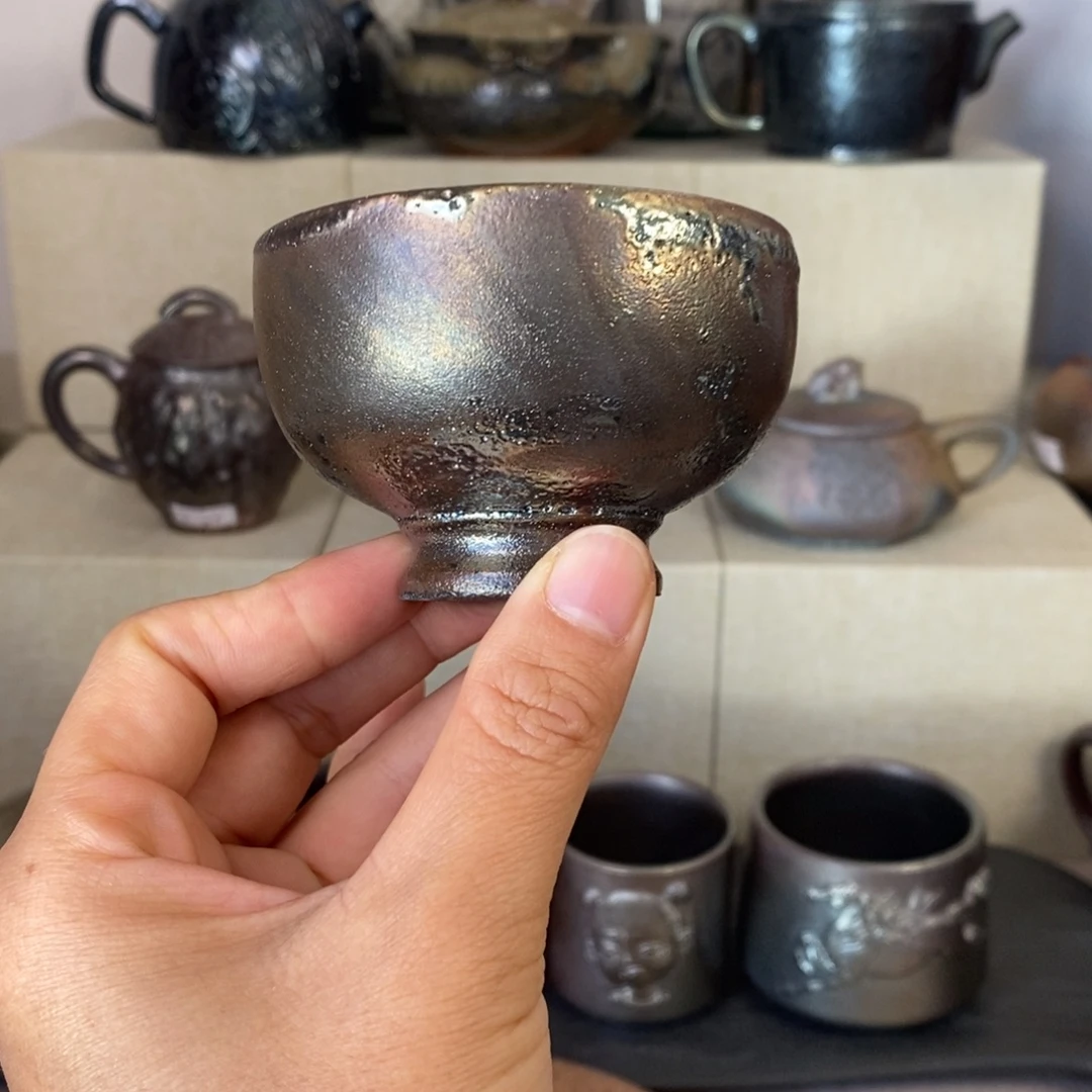 建水紫陶柴烧主人杯