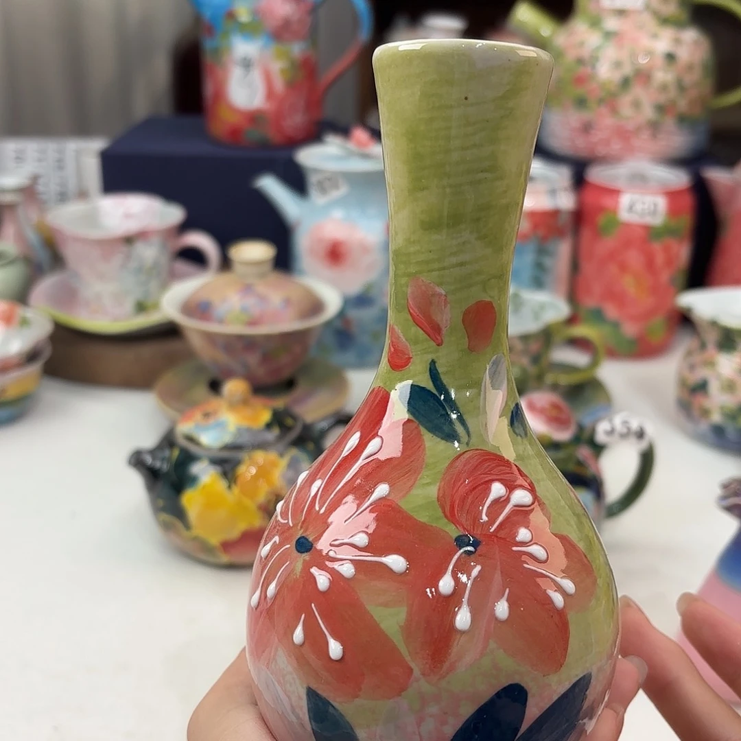 景德镇手绘高温釉下彩陶瓷茶具
