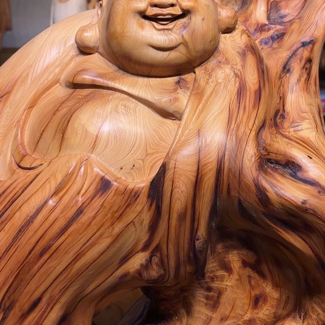 木&*&太行崖柏弥勒佛