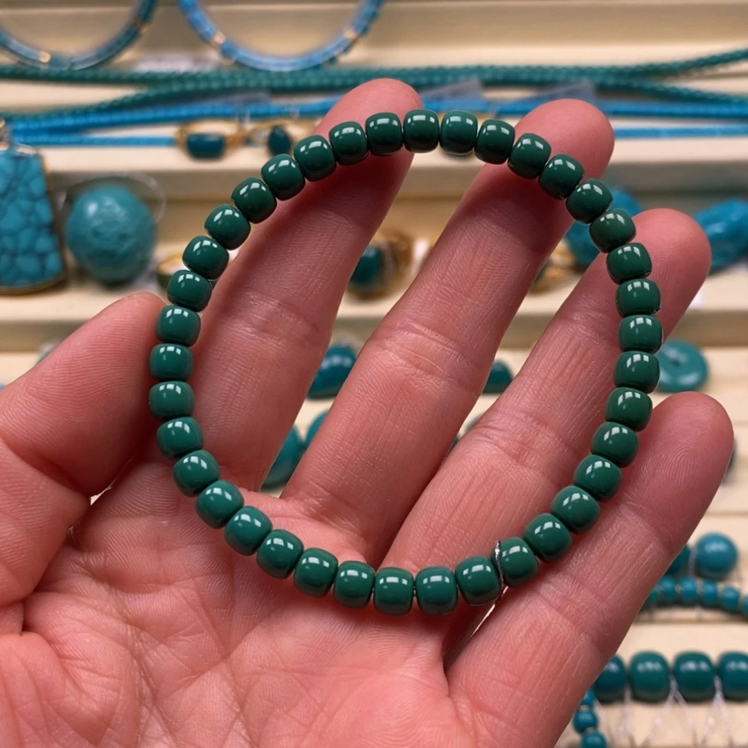 绿松石未镶嵌珠宝奇石直径5.5.老型单圈