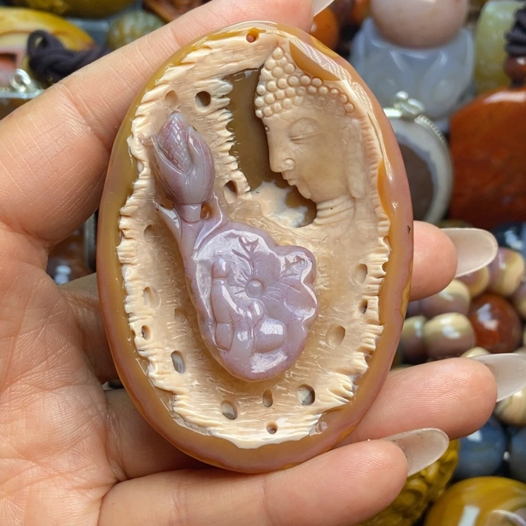 玛瑙/玉髓颈饰未镶嵌知**乐战国红