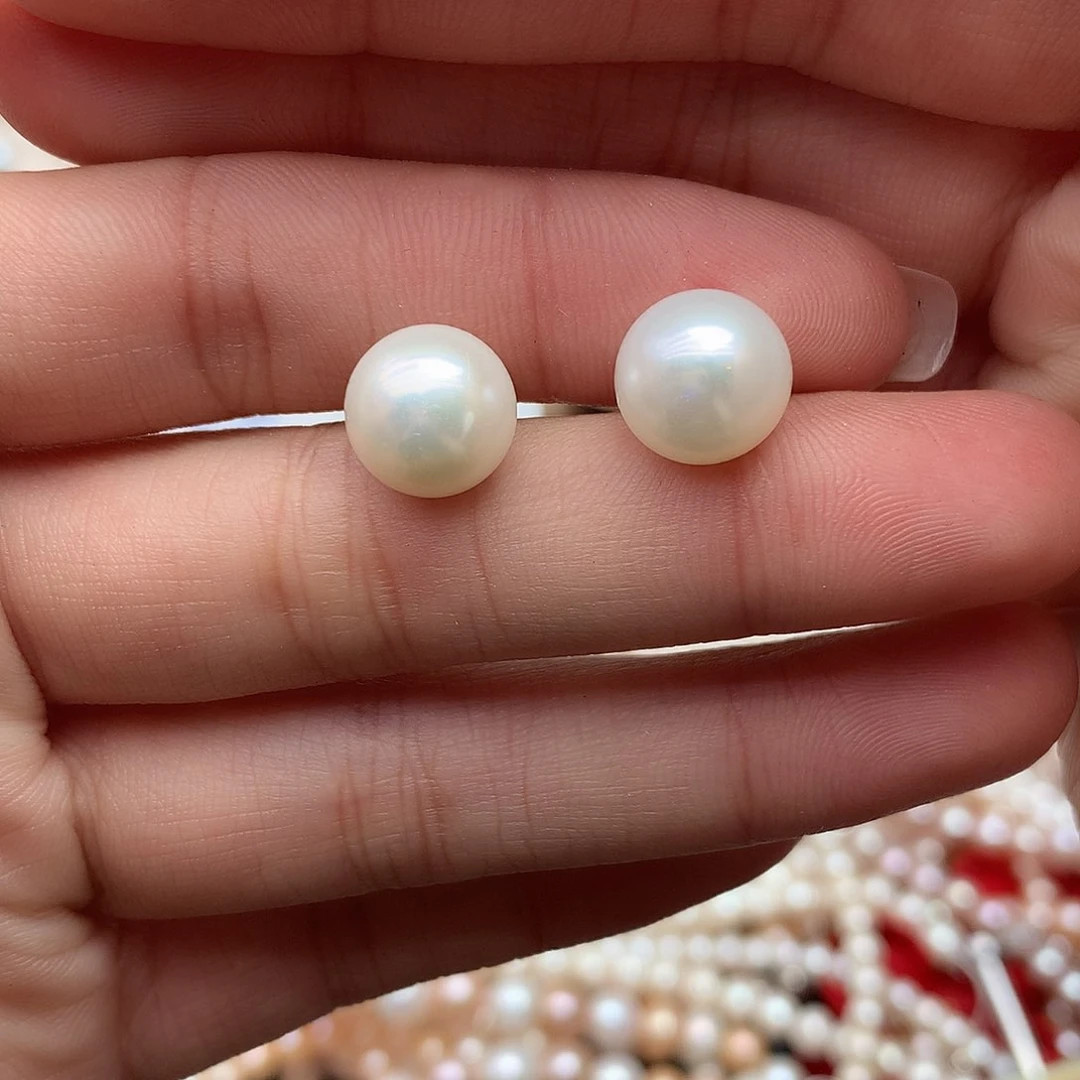 淡水珍珠10-11未镶嵌er12耳环