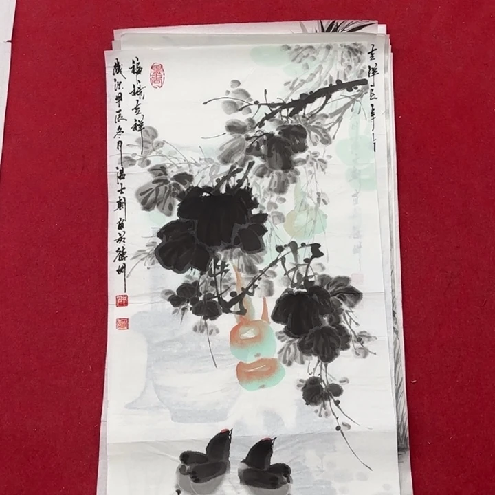 国画花鸟等多种鸟类的