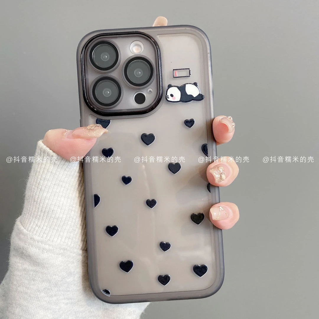 金属镜框适用iphone17promax苹果16手机壳15/14/13/12/11华为熊猫