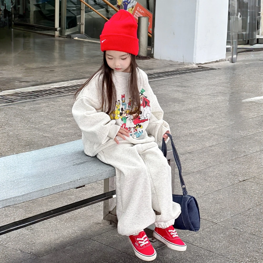 女大童运动套装春装炸街2025新款女童春秋款韩系穿搭洋气卫衣卫裤