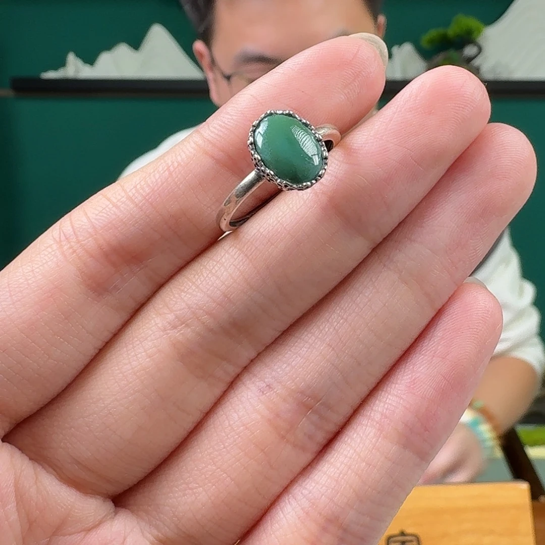 绿松石银S925镶嵌珠宝奇石49