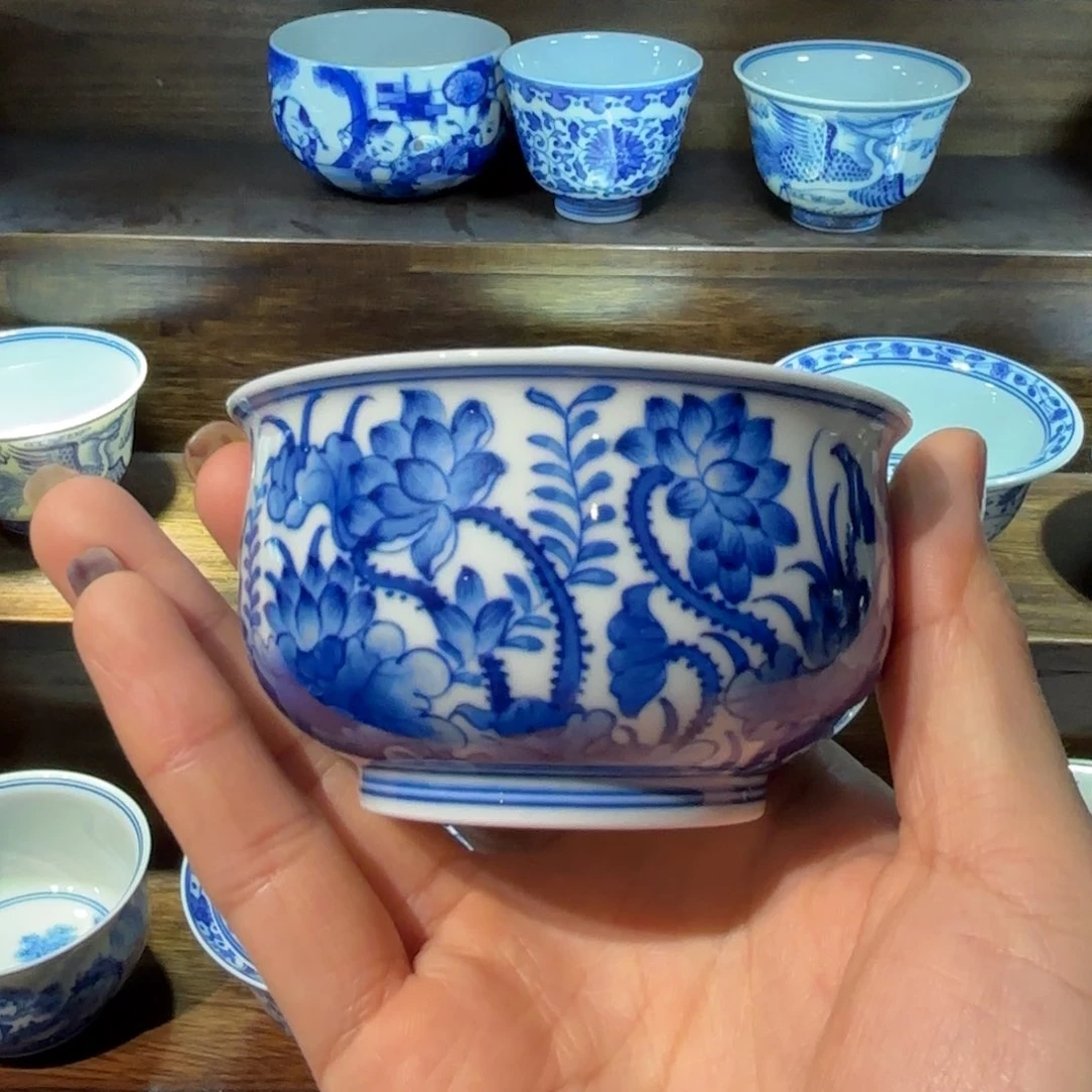 瓷片手工手绘陶瓷茶具