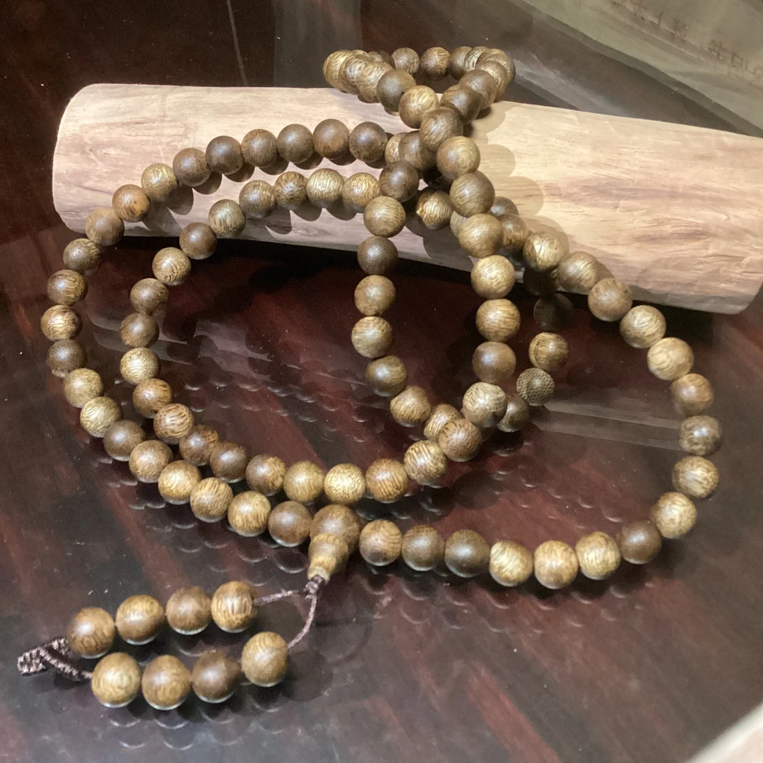 沉香海南乌身圆叶沉香0.8圆珠多圈19g多样性发货