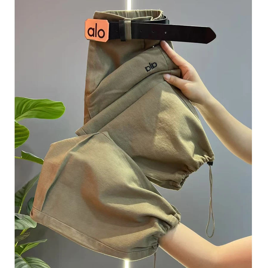 早秋爆款斜纹弹力工装裤女士休闲弯刀裤显瘦洋气百搭九分裤两种穿