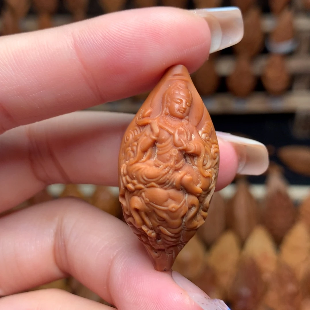 把件橄榄核普贤菩萨