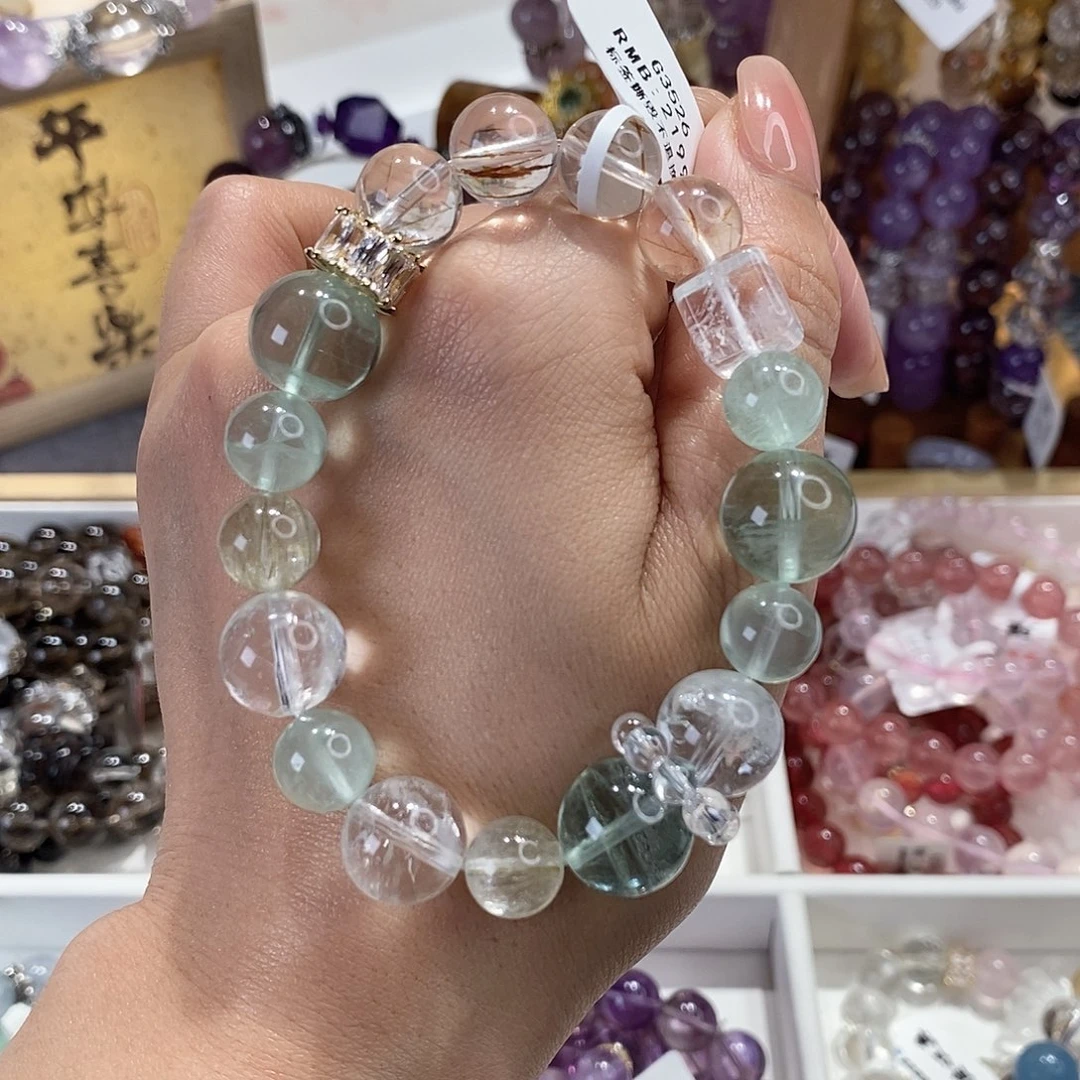 水晶手串未镶嵌G3526单圈颜色微差