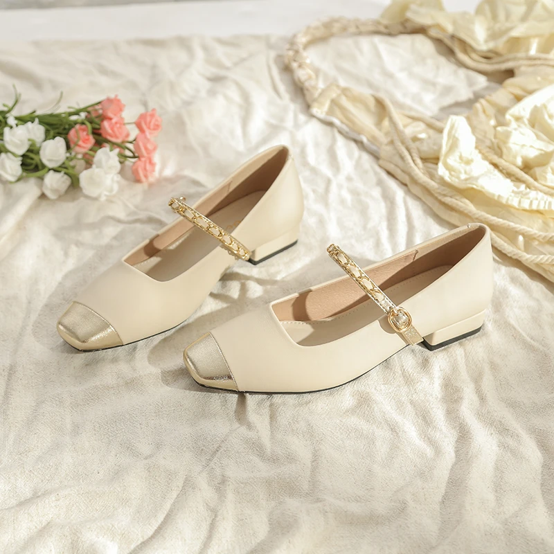 鞋子女款爆款2025新款夏天穿裙子专用鞋子女浅口玛丽珍法式单鞋女